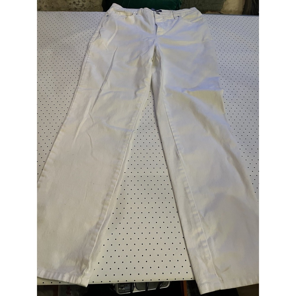 Gloria Vanderbilt Amanda White Straight Leg Jeans Women's 10 Classic